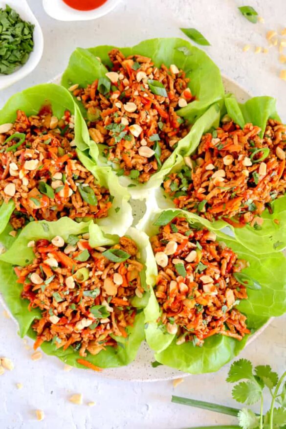Korean Chicken Lettuce Wraps Recipe By Cathlyns Korean Kitchen